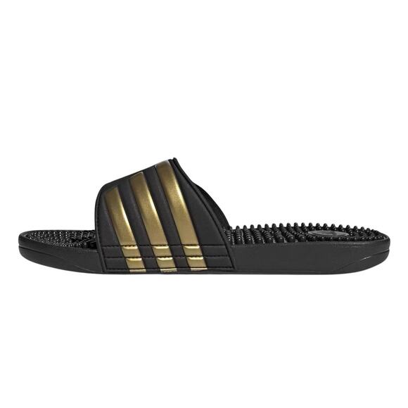 Adidas Adissage NEW Men’s Size 17 Post-Workout Recovery Slides Black / Gold